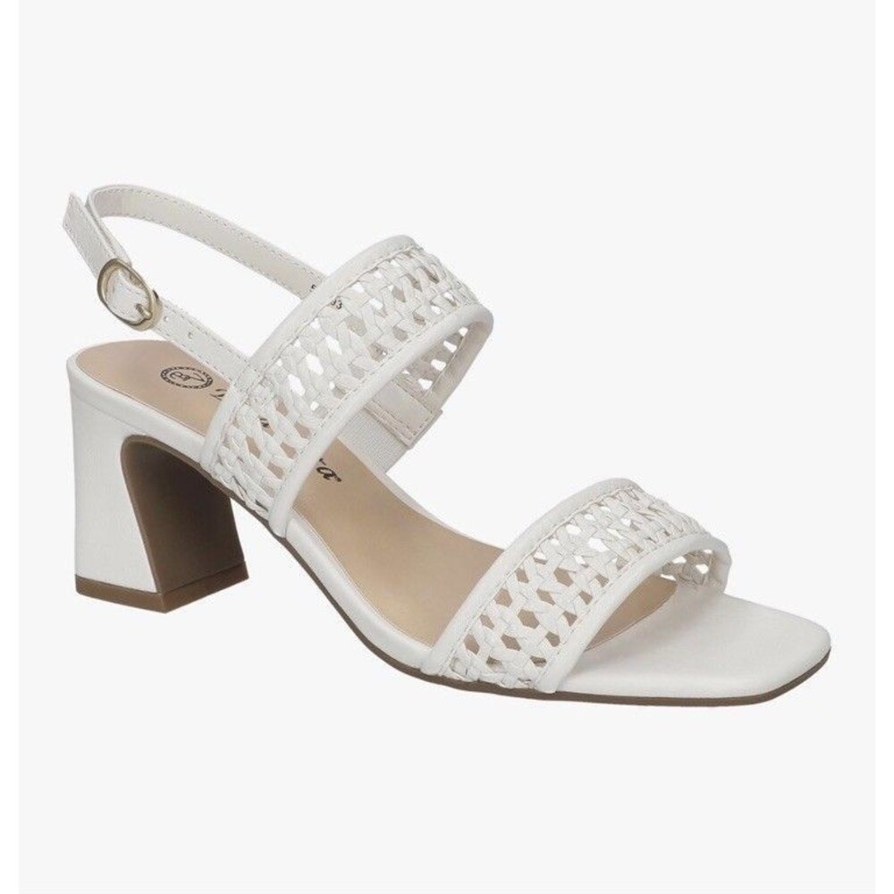 Bella Vita Women’s Xannon White Slingback Sandals, Size 10 WW NWT